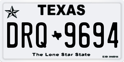 TX license plate DRQ9694