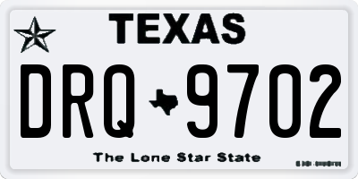 TX license plate DRQ9702