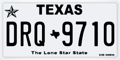 TX license plate DRQ9710