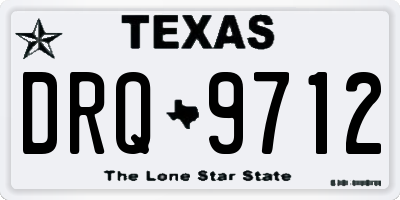 TX license plate DRQ9712
