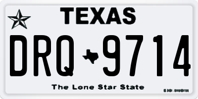 TX license plate DRQ9714