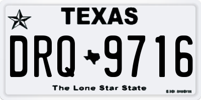 TX license plate DRQ9716