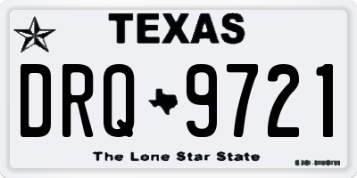 TX license plate DRQ9721
