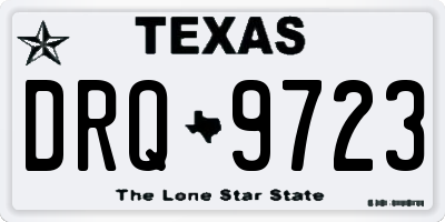 TX license plate DRQ9723