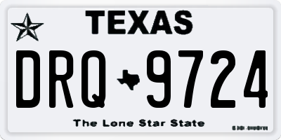 TX license plate DRQ9724