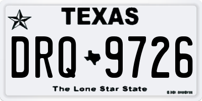 TX license plate DRQ9726