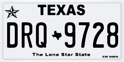 TX license plate DRQ9728