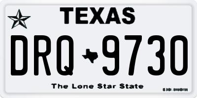 TX license plate DRQ9730