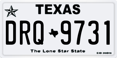 TX license plate DRQ9731