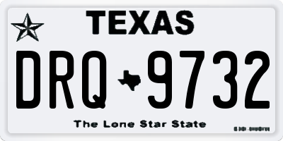 TX license plate DRQ9732