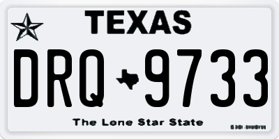 TX license plate DRQ9733