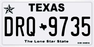 TX license plate DRQ9735