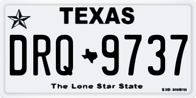 TX license plate DRQ9737