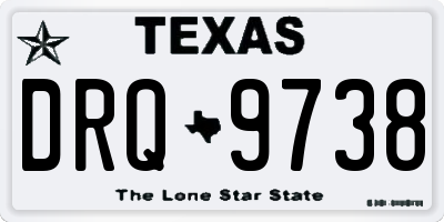 TX license plate DRQ9738