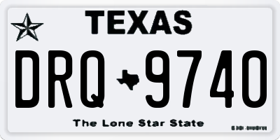 TX license plate DRQ9740