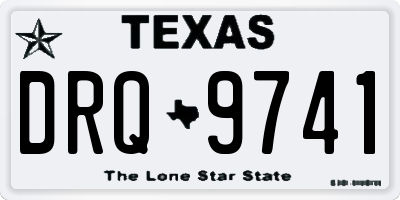 TX license plate DRQ9741
