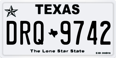 TX license plate DRQ9742