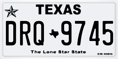 TX license plate DRQ9745