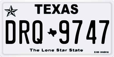 TX license plate DRQ9747