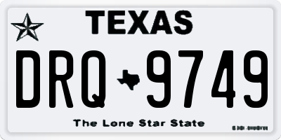 TX license plate DRQ9749