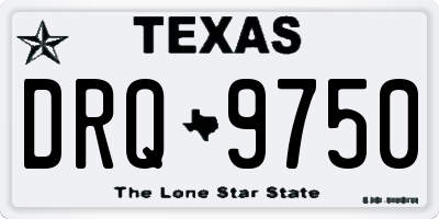 TX license plate DRQ9750