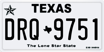 TX license plate DRQ9751