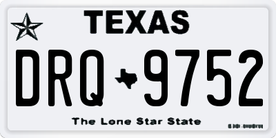 TX license plate DRQ9752