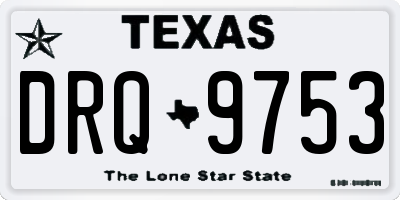 TX license plate DRQ9753