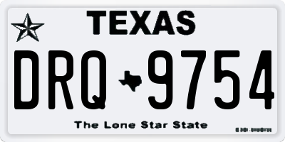 TX license plate DRQ9754