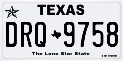 TX license plate DRQ9758