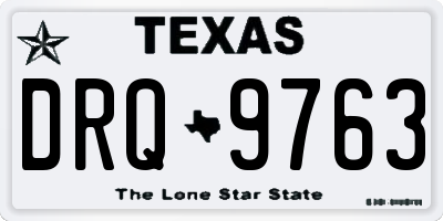 TX license plate DRQ9763