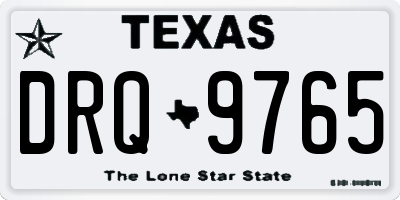 TX license plate DRQ9765