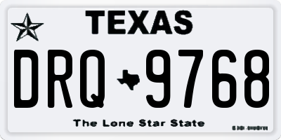 TX license plate DRQ9768
