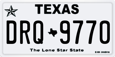 TX license plate DRQ9770