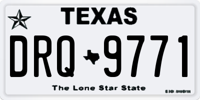 TX license plate DRQ9771