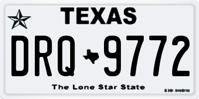 TX license plate DRQ9772