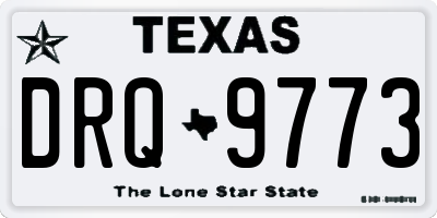 TX license plate DRQ9773