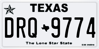 TX license plate DRQ9774