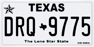 TX license plate DRQ9775