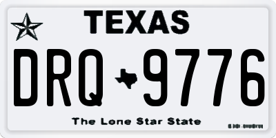 TX license plate DRQ9776