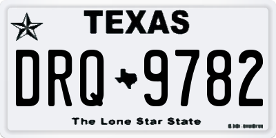 TX license plate DRQ9782