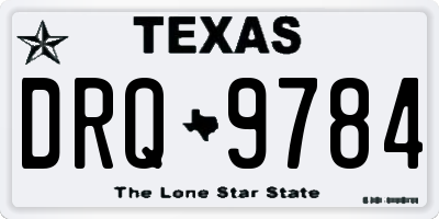 TX license plate DRQ9784