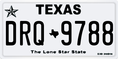 TX license plate DRQ9788