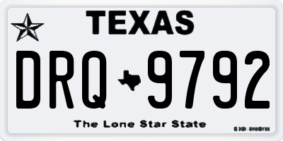 TX license plate DRQ9792