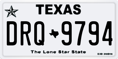 TX license plate DRQ9794