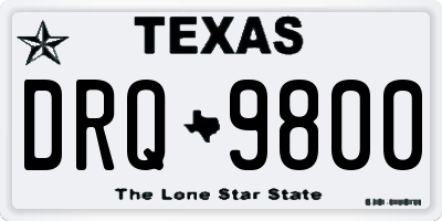 TX license plate DRQ9800