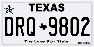 TX license plate DRQ9802