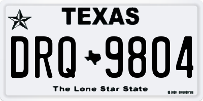 TX license plate DRQ9804