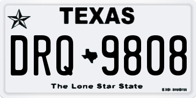 TX license plate DRQ9808