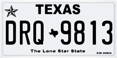 TX license plate DRQ9813